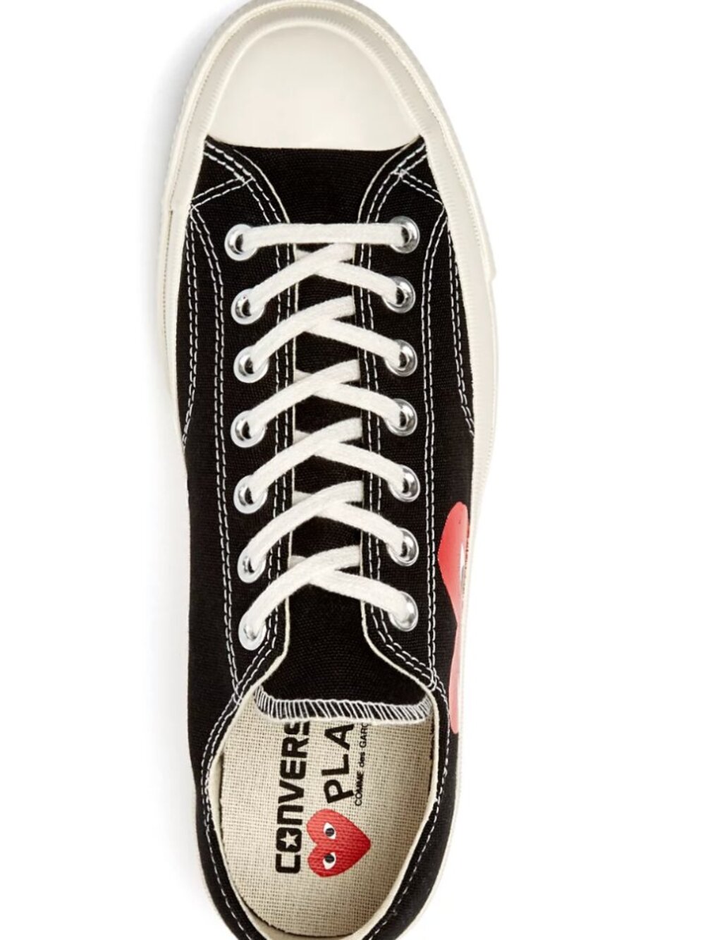 Comme Des Garcons PLAY x Converse Unisex Chuck Taylor Lace Up Sneakers - M5/W7